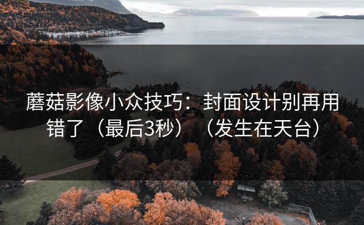 蘑菇影像小众技巧：封面设计别再用错了（最后3秒）（发生在天台）