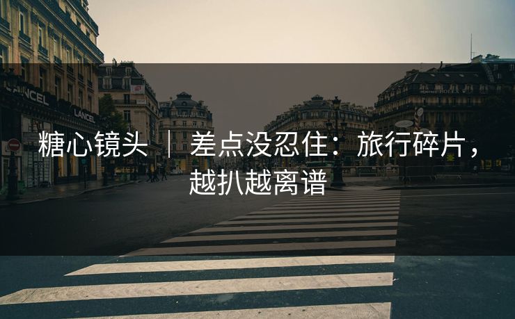 糖心镜头 ｜ 差点没忍住：旅行碎片，越扒越离谱