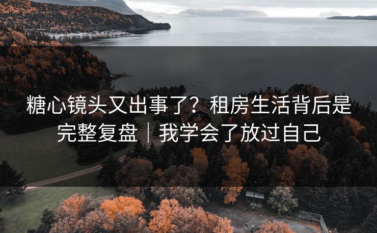 糖心镜头又出事了？租房生活背后是完整复盘｜我学会了放过自己