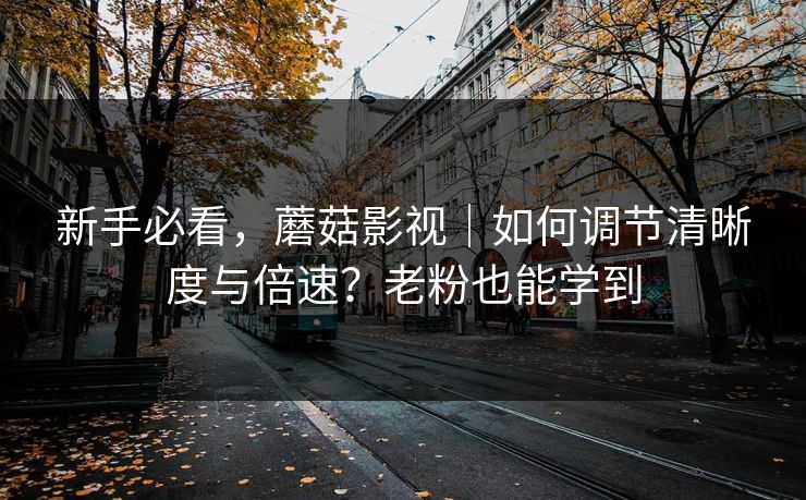 新手必看，蘑菇影视｜如何调节清晰度与倍速？老粉也能学到